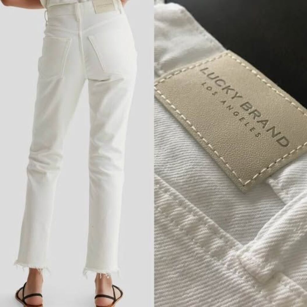 Lucky Brand High Rise Drew Mom Jeans - White
